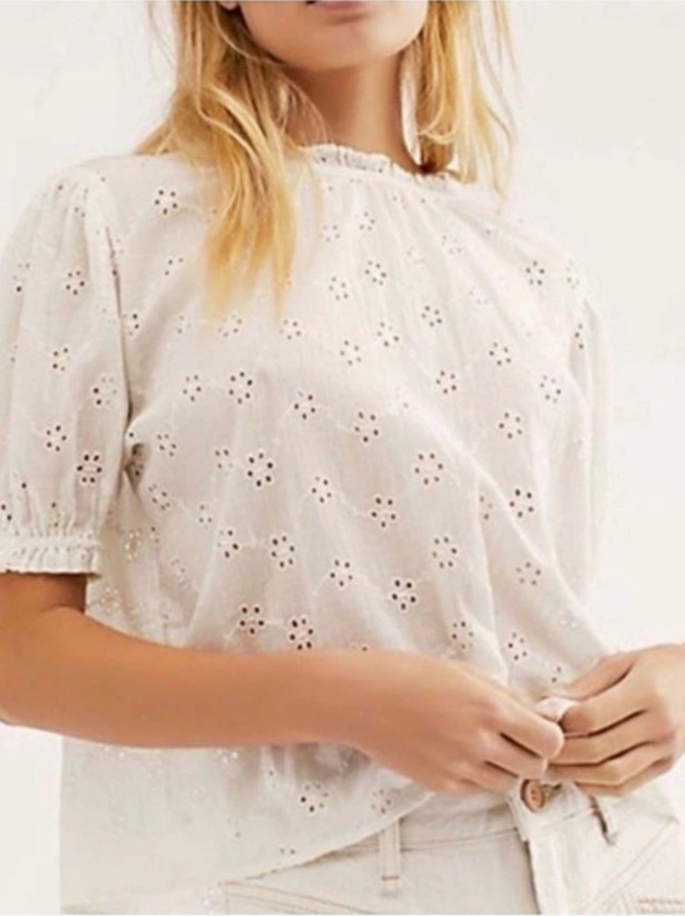 Free People Letters to Juliet Eyelet Top